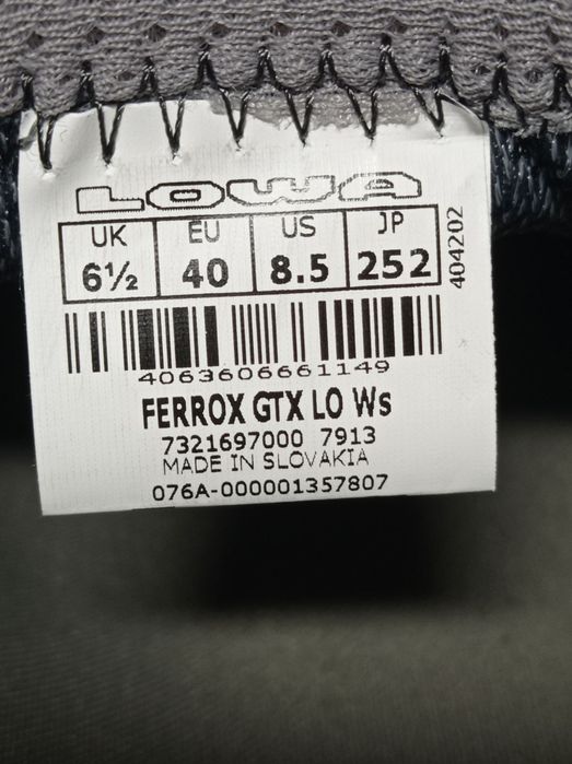 Кросівки LOWA Ferrox Gore-tex LO Ws 40р.