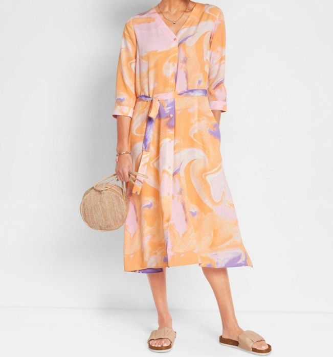 Nowa sukienka koszulowa pastele 48