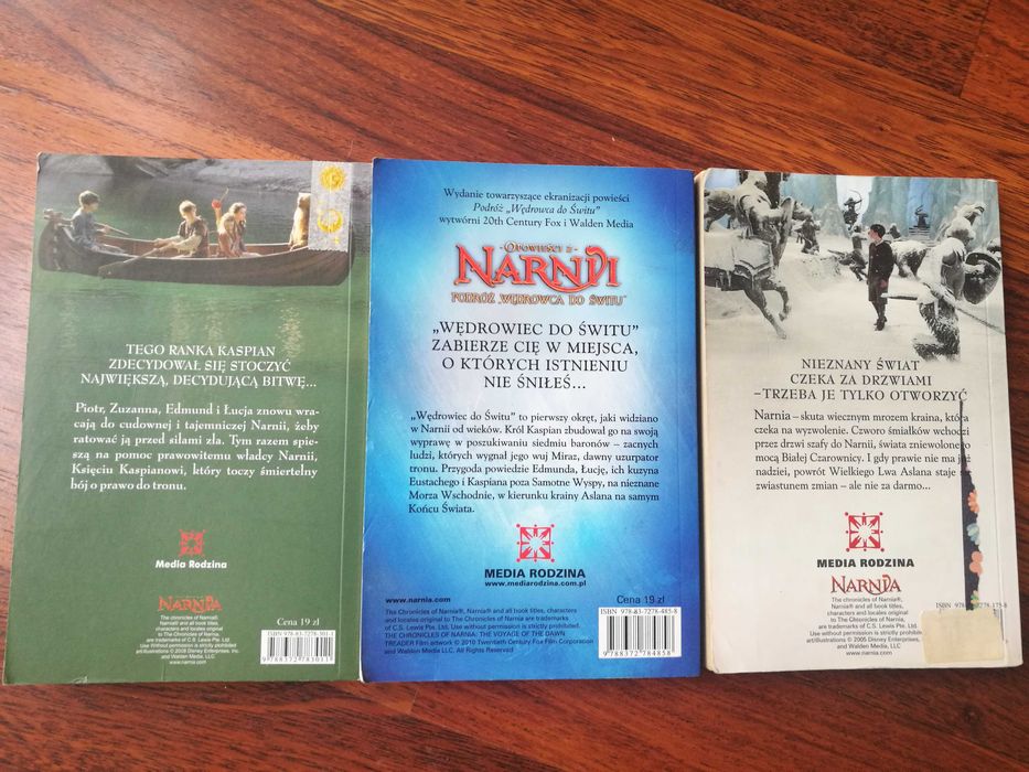 C.S. Lewis Opowieści z narnii 3 tomy książki używane dla dzieci