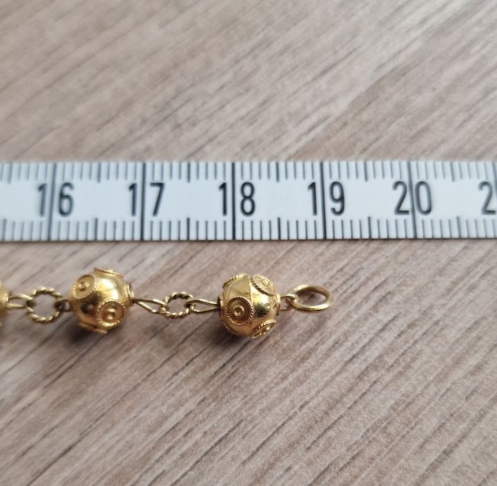 Pulseira e Brincos Ouro - Bolas de Viana - 19.2k