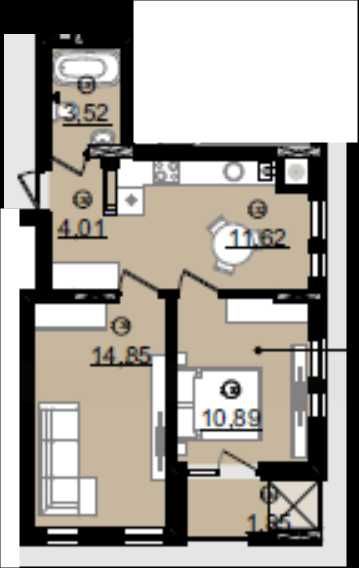 2-rooms apartment apartment by the address (area 46,9 m²) - Atlanta.ua - photo 4