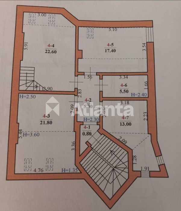 4х кім квартира по вул. Ф. Достоєвського, 120м²