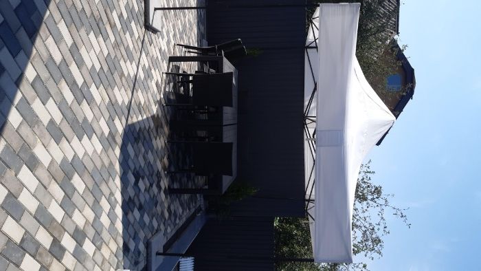 Продам навес / тент / шатер белый 3*3 м легкое б/у каркас-трансформер