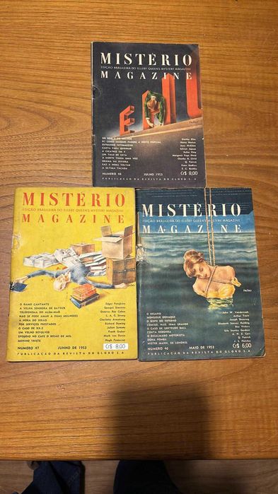 Mistério Magazine - Lote de 3 Revistas Originais de 1953