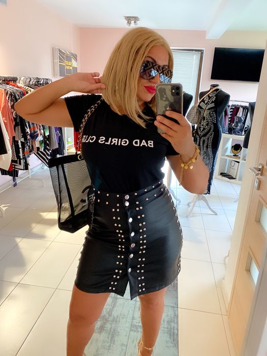Spódnica mini ekoskóra napy XS