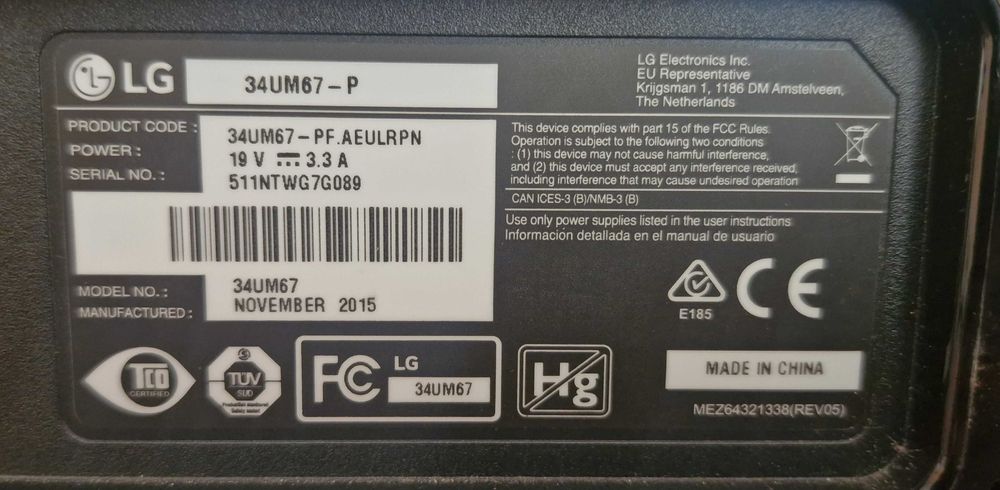 Монітор "34" LG 34UM67-P / IPS