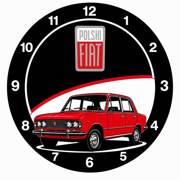Dwa zegary wiszące fiat 126 niebieski