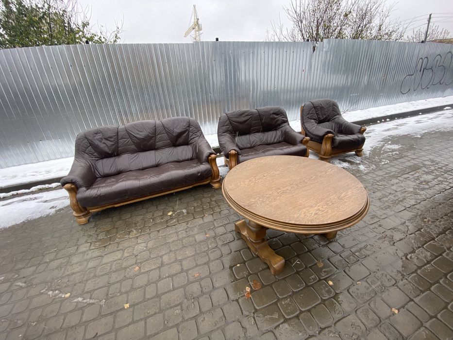 Стіл дубовий Круглий