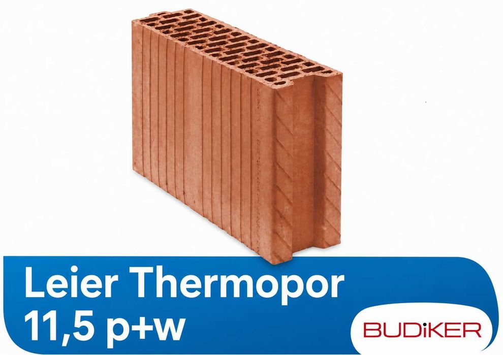 LEIER PUSTAK CERAMICZY THERMOPOR 11,5 P+W / Dostawa Tir i Hds / Pustaki ceramiczne, cegła, bloczki ścienne, Porotherm