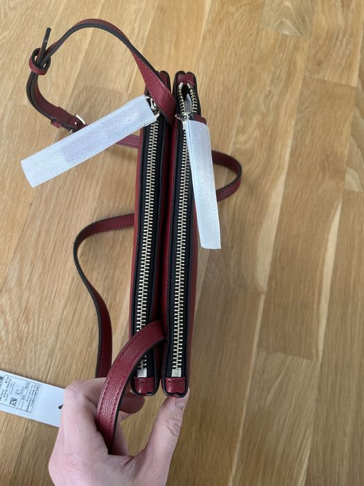 Torebka bordowa Calvin Klein listonoszka na ramię