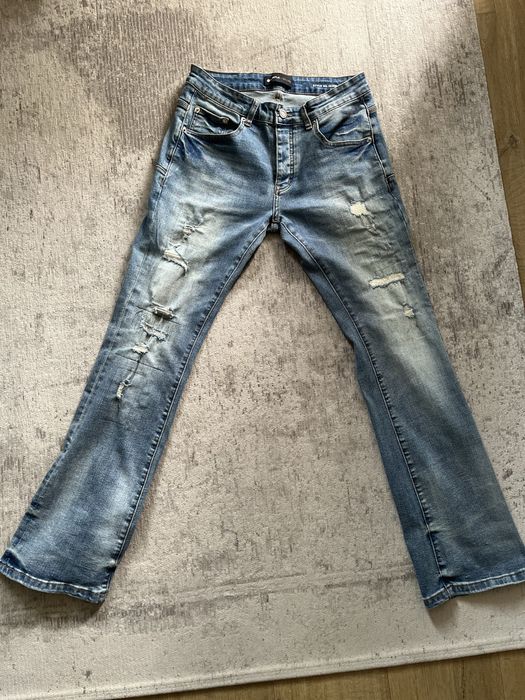 Purple jeans flared