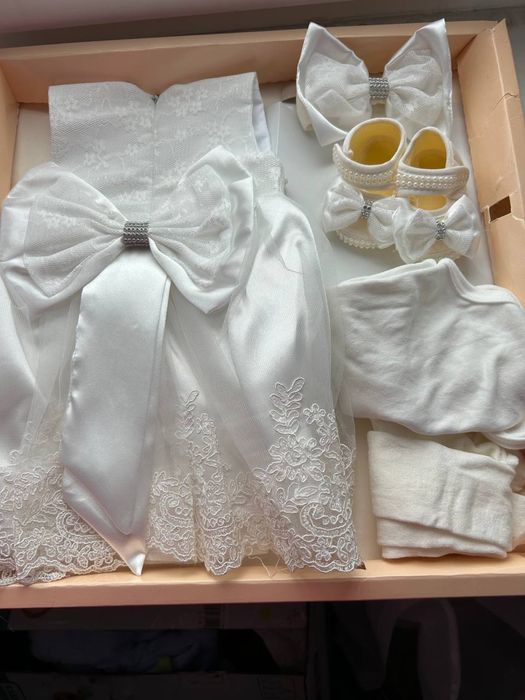 Набір на хрещення для дівчинки, сукня