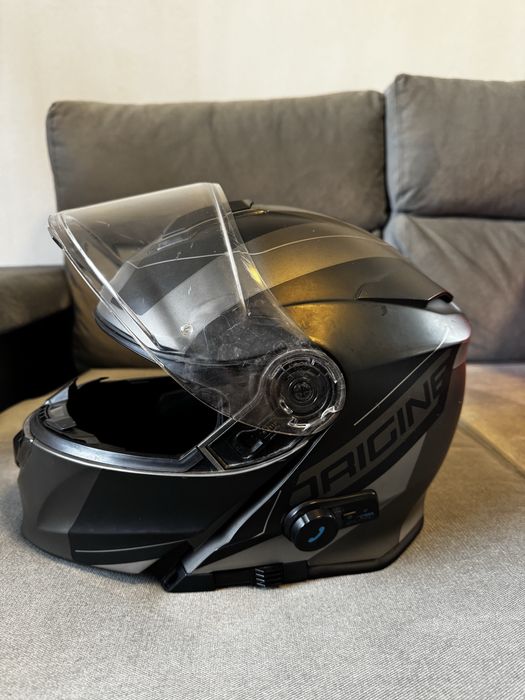 Capacete origine com intercomunicador em estado de novo