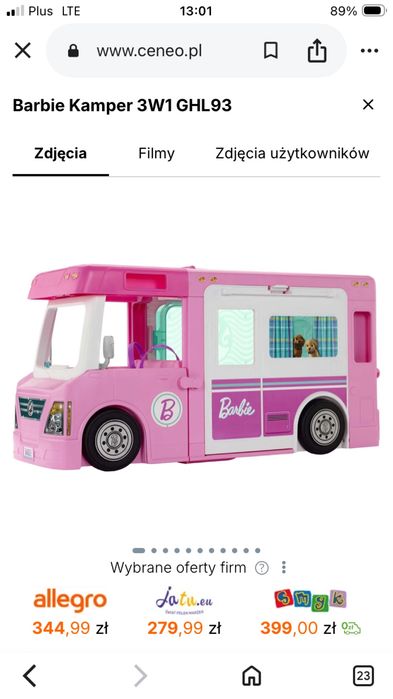 Barbie Kamper 3W1 GHL93