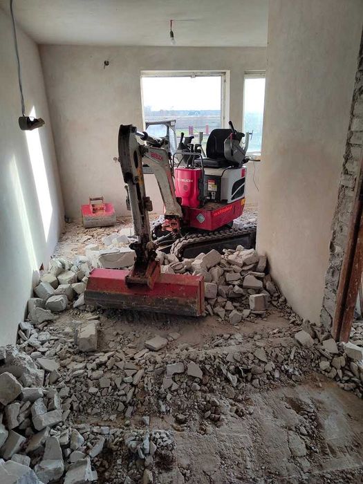 Minikoparka Usługi Wynajmę Wypożyczę Wykop Sam miniwozidło