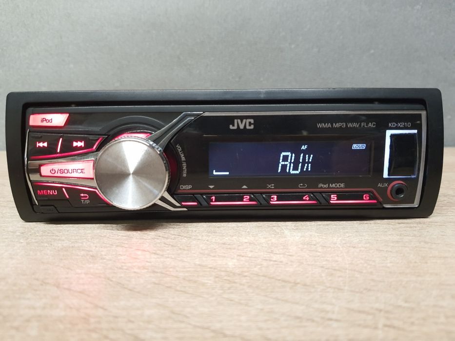 Radio samochodowe JVC KD-X210 USB z MP3 AUX, FLAC 4x50 RCA + Wzmacniacz Zadbane