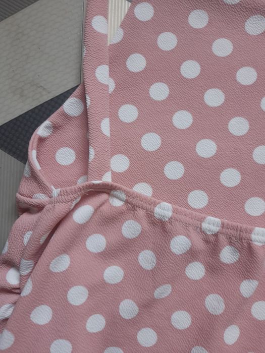 Spódnica na szelkach grochy roz M