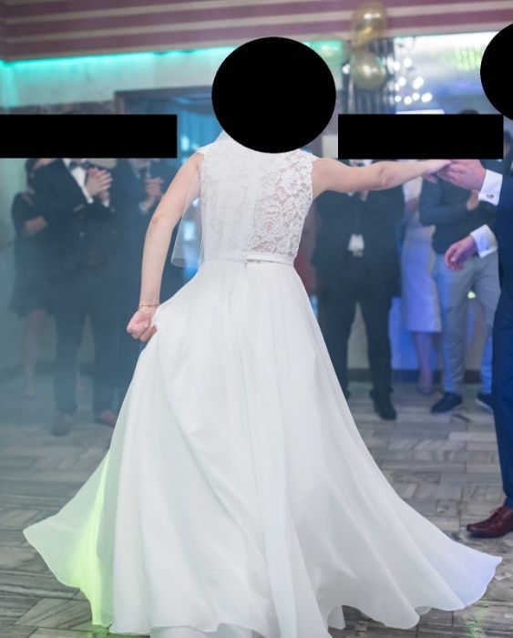 Suknia ślubna z muślinu