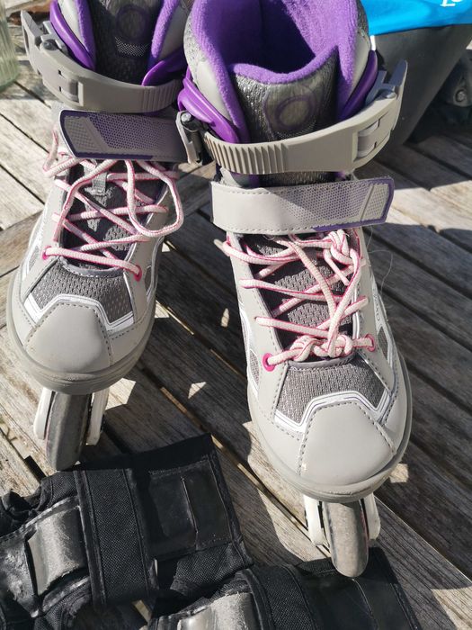 patins em linha evolutivos FIT Oxelo 35-38 + saco transporte