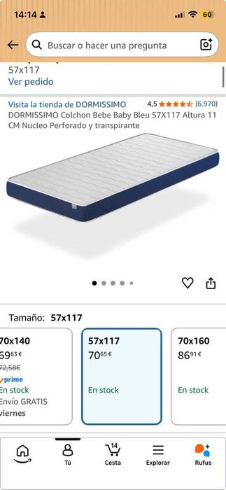 Berço IKEA Sundvik branco com colchão, 60x120