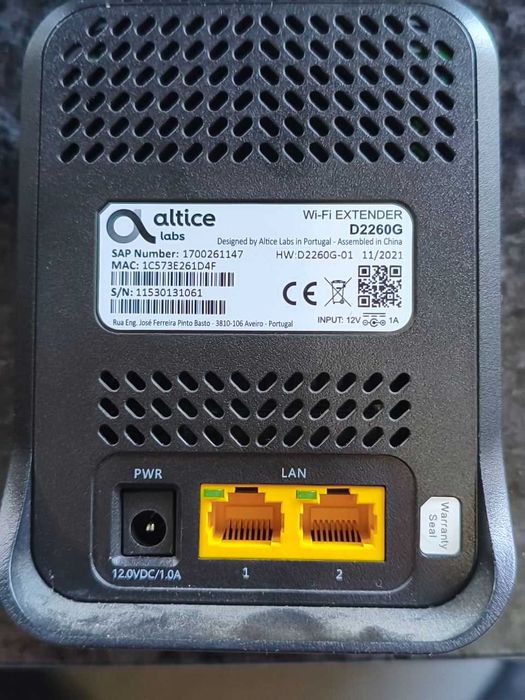 Altice Labs Wi-Fi Extender D2260G
