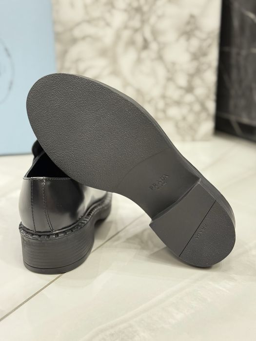 Mokasyny Prada black leather