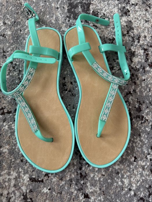 Босоніжки жіночі бірюзові 38 розміру