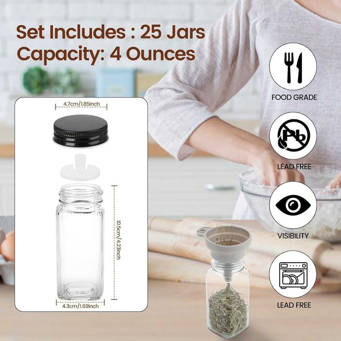 25 frascos especiarias e acessórios de organização - NOVO ENVIO GRÁTIS