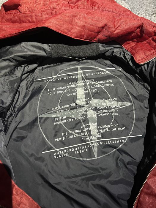 Vintage Куртка Пуховик Stone Island Down Jacket Red 2001
