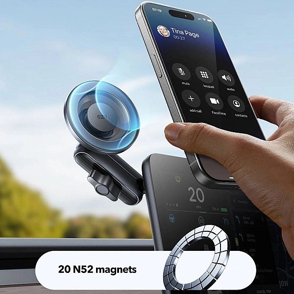 Esr Omnilock Magnetic Magsafe Dashboard Car Mount Black