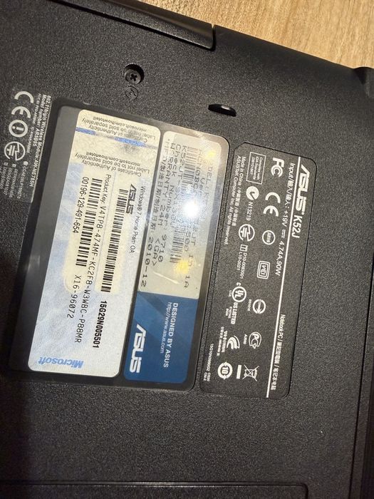 Laptop Asus K52J i5 4gb 320Gb Windows 10