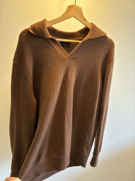 Camisola de lã Caxemira castanha Massimo Dutti