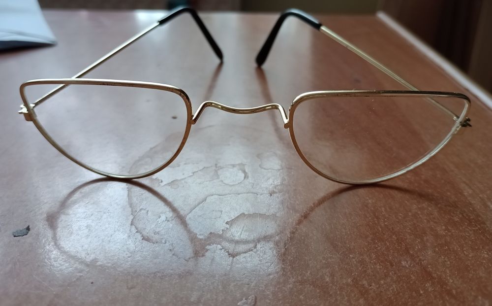 Okulary zerówki złote