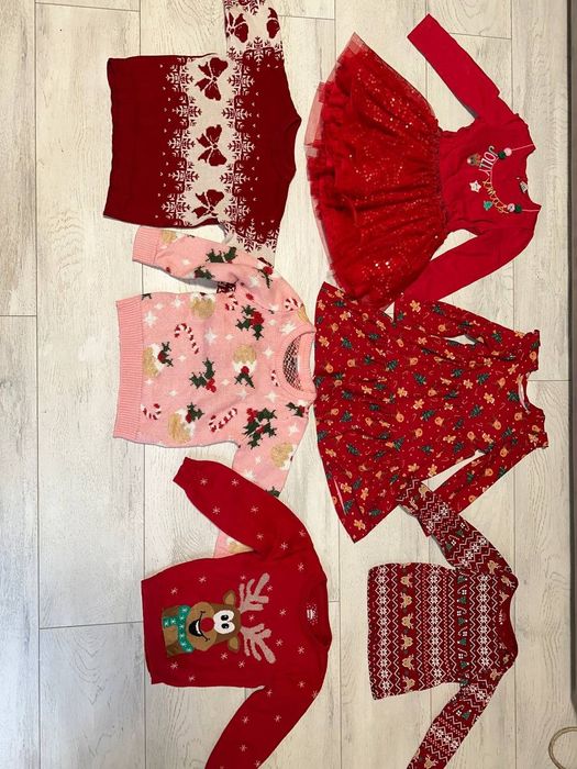 новогодняя одежда платье, свитер 3-4 года