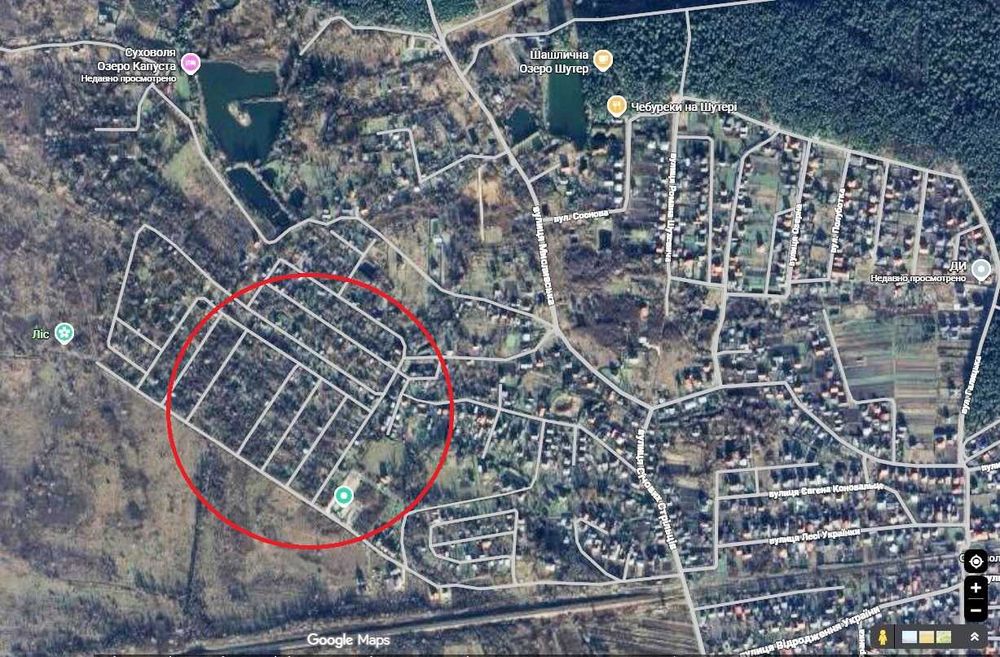 Продаж земельної ділянки площею 0,0642 га (6.42 соток) у селі Суховоля (7 км від Львова).