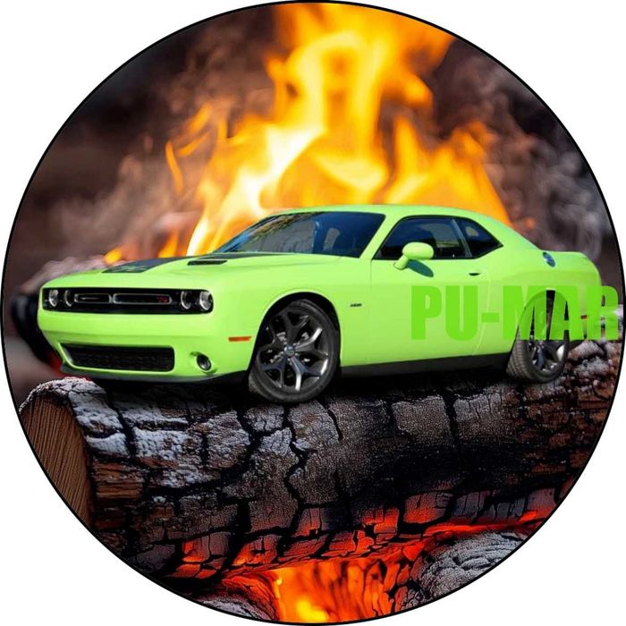Opłatek na tort Urodziny Dodge Challenger Samochód Auto 18 30 40