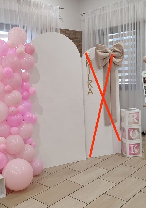 Dekoracyjna ścianka składana na urodziny komunię