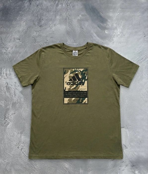 ‼️ТОРГ‼️Футболка Adidas Graphic Tee Camo Logo / Khaki / Size L