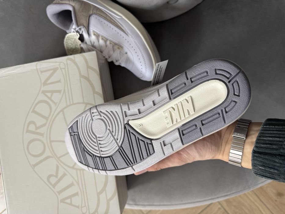 Nike Jordan Retro 2 Nowe Skórzane Sneakersy Męskie Białe 41