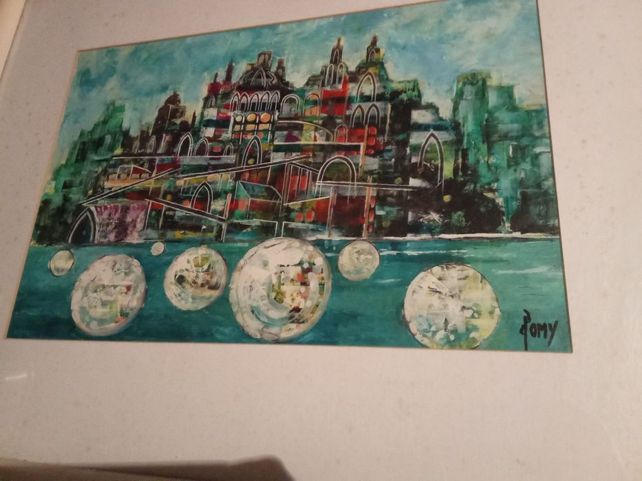 Quadro do artista de Vila de Prado