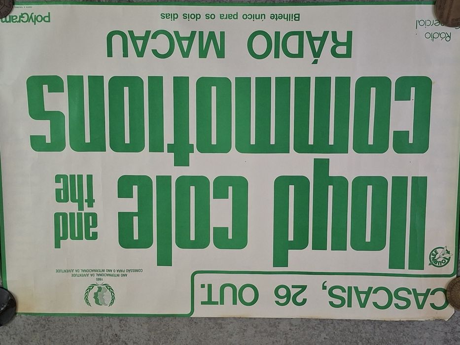 Cartaz concero 1985 cascais radio macau loyd cole