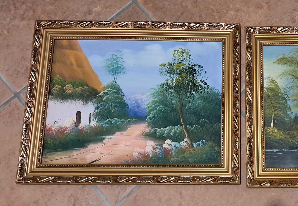 Quadro pintura com moldura
