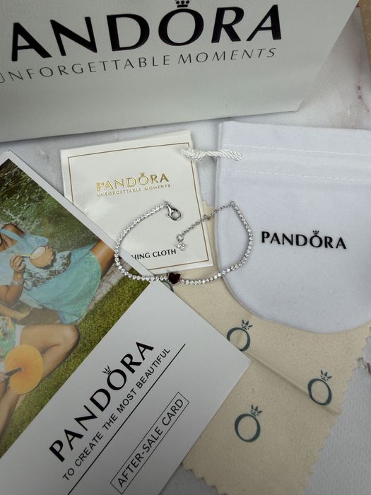 Браслет Pandora Червоне сердце