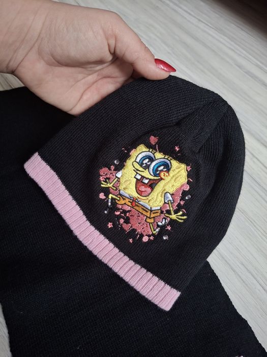 Sponge Bob komplet czapka szalik