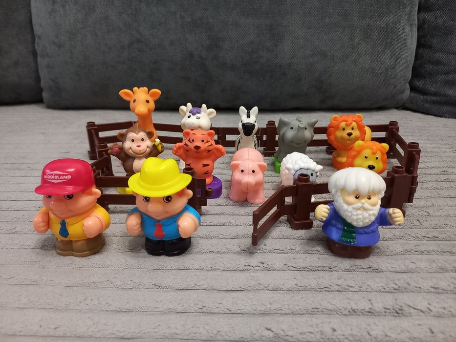 Фігурки Kiddieland ковчег Ноя, трактор ферма, сафарі, літак, лімпопо