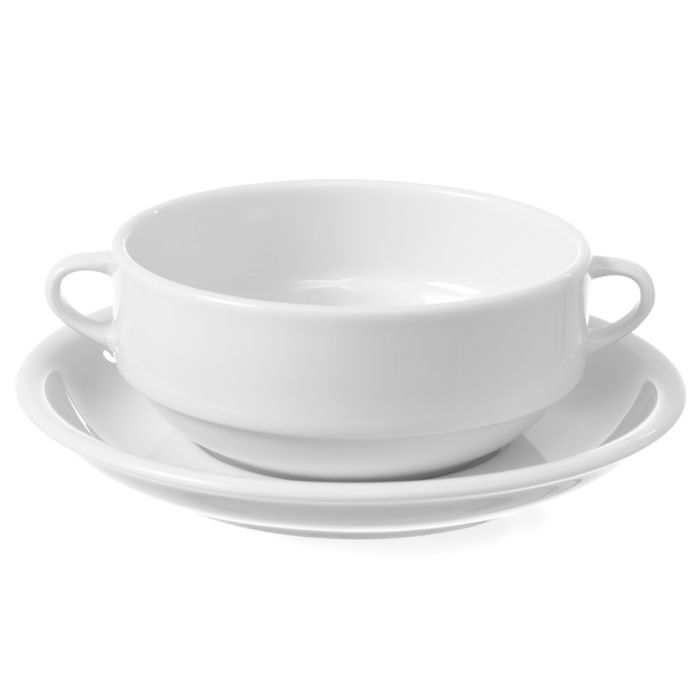 Bulionówka z porcelany biała optima 380ml zestaw 12szt. - hendi