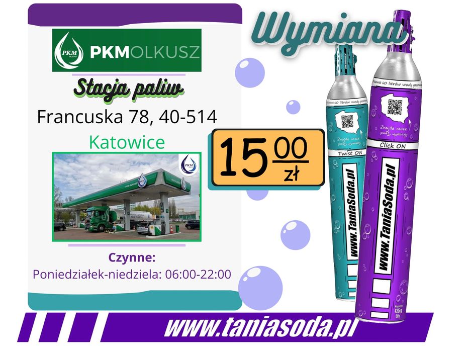 Gaz Soda CO2 425g do saturatorów Stream quick on twist on connect