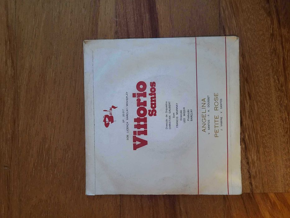 Disco Vinil | "Angélina / Petite Rose", Vittorio Santos