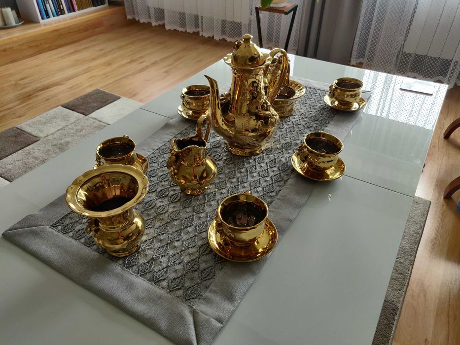Pozłacany zestaw kawowy Tarnopol