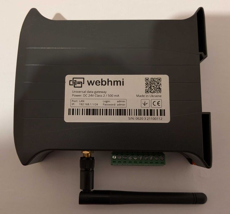 WebHMI Universal Data Gateway bramka LAN WAN WiFi RS485 VPN 24V automatyka